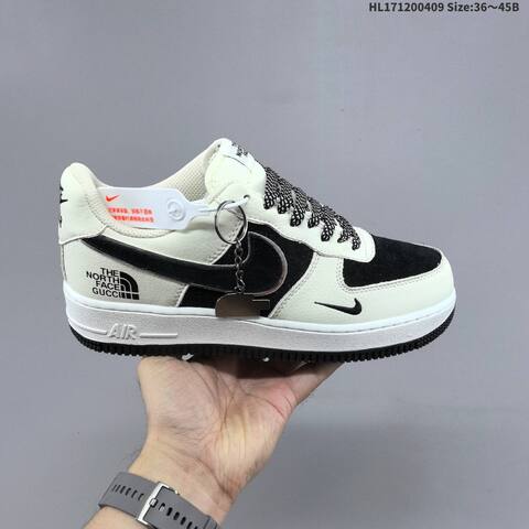 Nike Air Force 1 07 Off White Black Silver EU 36-45 Sneaker - Unisex (BS-60865)
