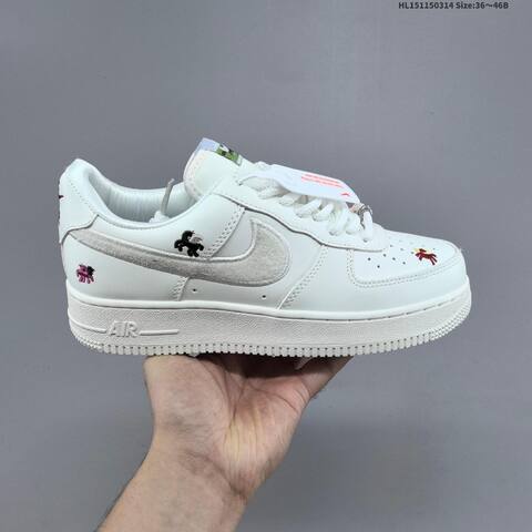 Nike Air Force 1 07 Off White Light Grey Pink Black Red EU 36-46 Sneaker - Unisex (BS-61315)