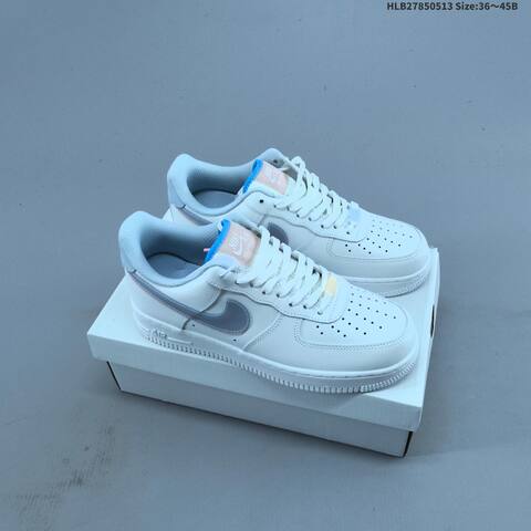 Nike Air Force 1 07 White Light Blue Dark Blue EU 36-45 Sneaker - Unisex (BS-60353)