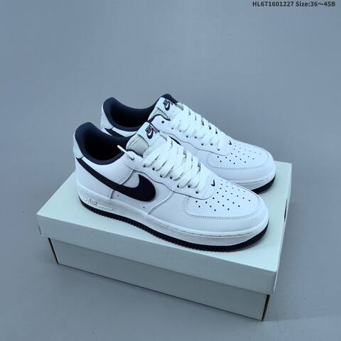 Nike Air Force 1 07 Low White Dark Navy Blue EU 36-45 Sneaker - Unisex (BS-62395)