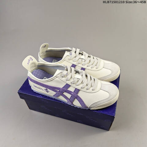 Onitsuka Tiger Mexico 66 Cream White Purple EU 36-45 Sneaker Casual Sneakers - Unisex (BS-69171)