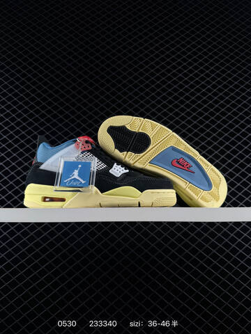 KAWS x Air Jordan 4 Retro Kaws Black AIR JORDAN 4 Aj4 Lifestyle (BS-79198)