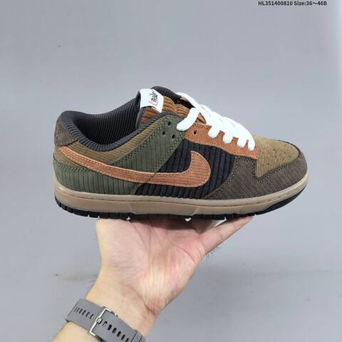 Nike SB Dunk Low Brown Olive Green Black Tan EU 36-46 Skate Shoe - Unisex (BS-59882)