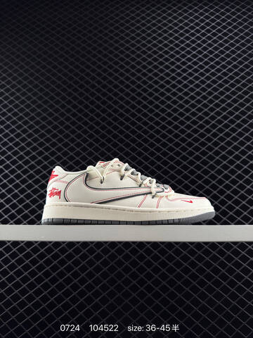 Jordan Air Jordan 1 Low Stussy Travis Scott Off White Black Red EU 36-45 Sneaker - Unisex (BS-81019)