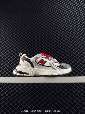 New Balance 530 Off White Silver Red Black 26-37 Sneaker - Women's (BS-82857)