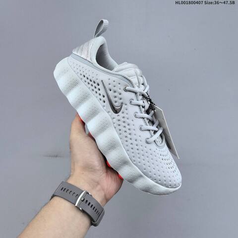 Nike Mind 002 Light Grey Silver Bright Orange EU 36-47 5 Running Shoe - Unisex (BS-60907)