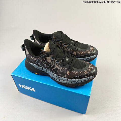 HOKA ONE ONE Speedgoat 6 Black Grey Brown EU 36-45 Trail Shoe Trail Running Sneakers - Unisex (BS-69455)