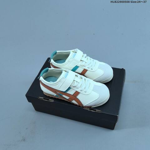 Onitsuka Tiger Mexico 66 Cream Brown Teal 24-37 Sneaker Casual Sneakers - Women's (BS-68854)