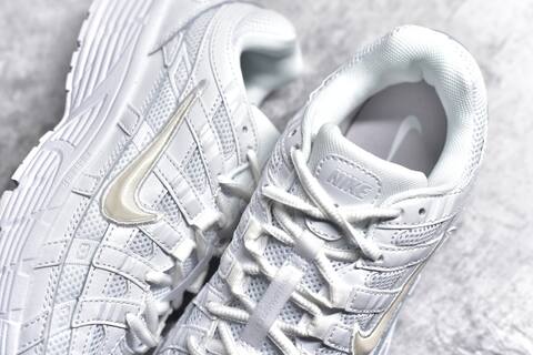 Nike P-6000 White Light Grey Cream Running Shoe (BS-59690)