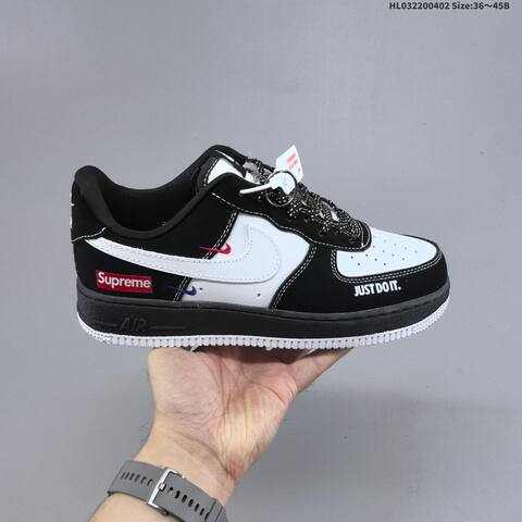 Nike Air Force 1 07 Low Supreme Black White Red Blue EU 36-45 Sneaker - Unisex (BS-60981)