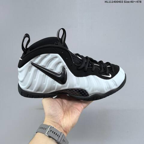 Nike Air Foamposite Pro White Black EU 40-47 Basketball Shoe - Men's (BS-60952)
