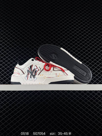 MLB 5cm Chunky Liner NY White Black Red Yellow EU 35-45 Skate Shoe Skate Sneakers - Unisex