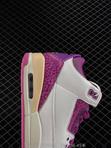 Jordan Air Jordan 3 Retro White Purple Pink Green Beige EU 36-45 Basketball Shoe - Unisex (BS-81294)