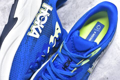 HOKA Rincon 4 Blue White Neon Yellow Black Running Shoe Running Sneakers (BS-59415)