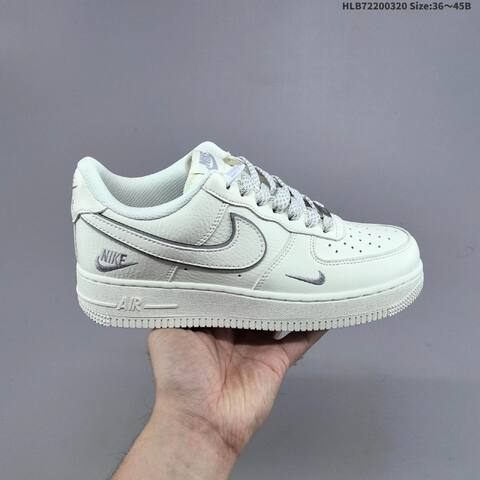 Nike Air Force 1 07 LV8 Off White Grey EU 36-45 Skate Shoe - Unisex (BS-61230)
