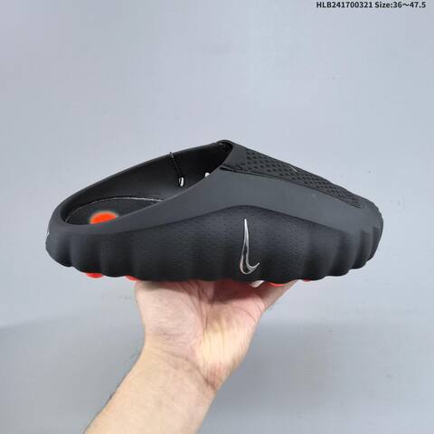 Nike Mind 001 Black White Silver Orange EU 36-47 5 Slides - Unisex (BS-61207)
