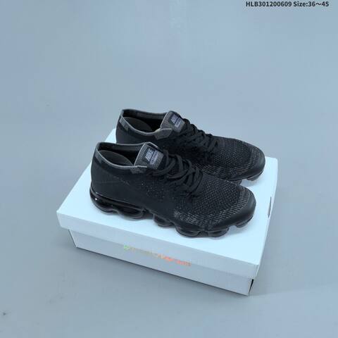 Nike Air VaporMax Flyknit Black Dark Grey EU 36-45 Running Shoe - Unisex (BS-59938)