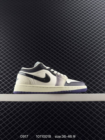 Jordan Air Jordan 1 Low Sail Black Dark Purple Light Purple EU 36-46 Sneaker - Unisex (BS-80695)
