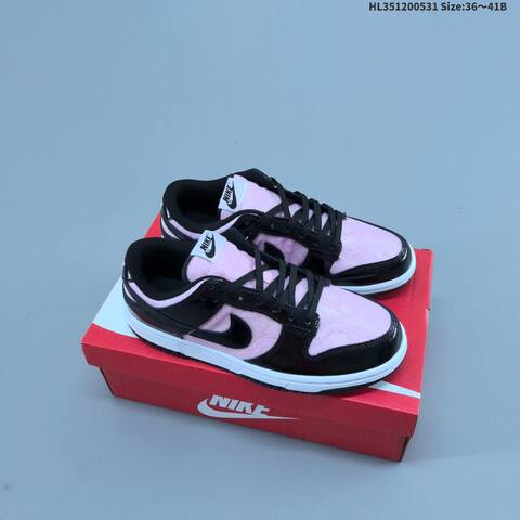 Nike SB Dunk Low Light Pink Black White EU 36-41 Skate Shoe - Unisex (BS-60034)