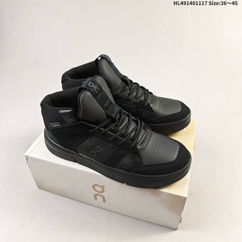 On THE ROGER Clubhouse Mid All Black EU 36-45 Sneaker Casual Sneakers - Unisex (BS-69809)