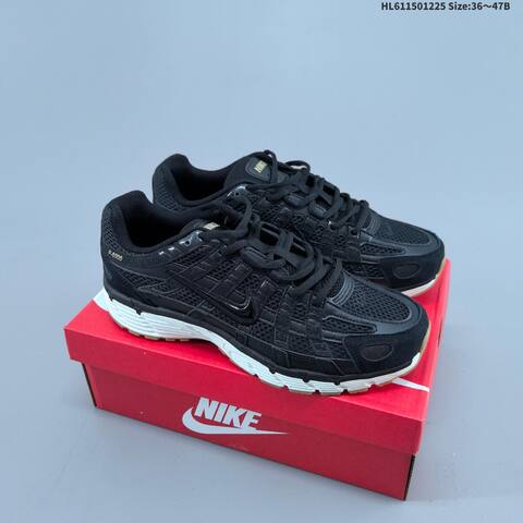 Nike P-6000 Black White Gum Gold EU 36-47 Running Shoe - Unisex (BS-62460)