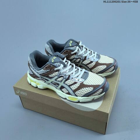 ASICS Gel Cumulus 16 Cream Brown Grey Pale Yellow EU 36-45 Running Shoe Running Sneakers - Unisex (BS-69023)