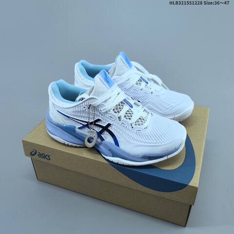 ASICS Court FF 3 Novak White Light Blue Dark Blue EU 36-47 Tennis Shoe Casual Sneakers - Unisex (BS-69119)