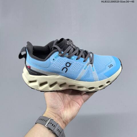 On Cloudsurfer Trail Light Blue Dark Grey Cream Black EU 36-45 Trail Shoe Trail Running Sneakers - Unisex (BS-69510)