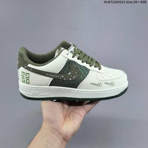 Nike Air Force 1 07 LV8 SY1388-035 Off White Dark Olive Green White EU 36-45 Skate Shoe - Unisex (BS-61223)