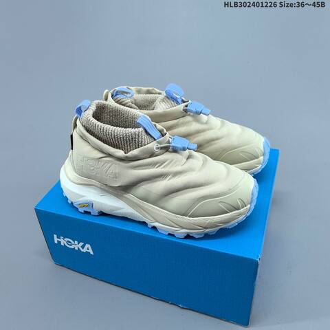 HOKA ONE Kaha 2 FROST MOC GTX Beige Light Blue White Gray EU 36-45 Trail Shoe Trail Running Sneakers - Unisex (BS-69419)