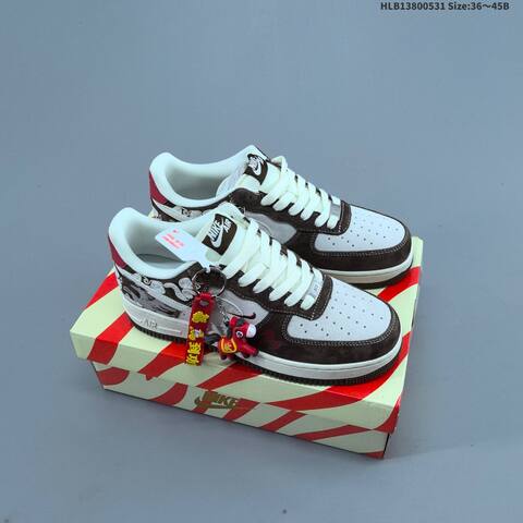 Nike Air Force 1 07 LV8 Brown White Red Gray Beige Black EU 36-45 Sneaker - Unisex (BS-60045)