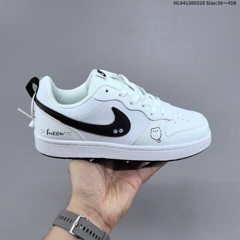 Nike Court Borough Low 2 White Black EU 36-45 Skate Shoe - Unisex (BS-61080)