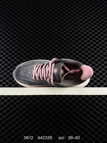 HOKA ONE ONE Clifton 9 Dark Grey Pink White EU 36-40 Running Shoe Running Sneakers - Unisex (BS-86203)