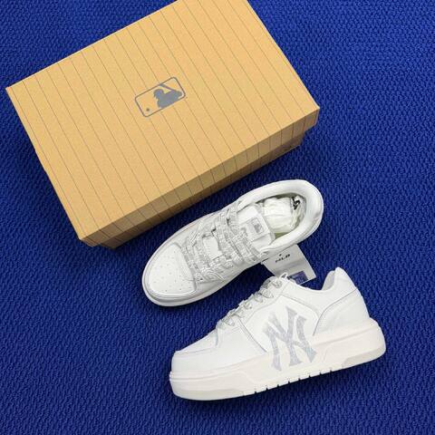MLB Chunky Liner 3 White Light Grey Skate Shoe Skate Sneakers (BS-86802)