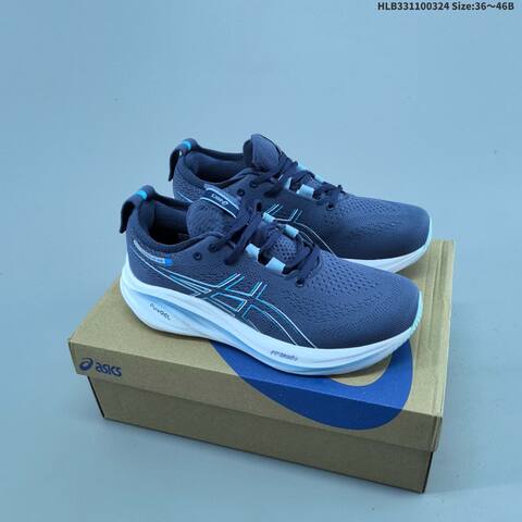 ASICS GEL-NIMBUS 26 Navy Blue White Light Blue EU 36-46 Running Shoe Running Sneakers - Unisex (BS-68974)