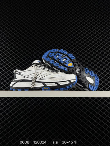 HOKA ONE ONE Mafate Speed 2 Low White Black Blue Yellow EU 36-45 Trail Shoe Trail Running Sneakers - Unisex (BS-86210)