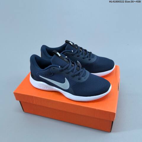 Nike Flex Experience RN 9 Navy Blue Silver White EU 36-45 Running Shoe - Unisex (BS-61189)