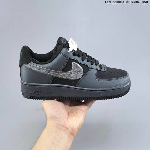 Nike Air Force 1 07 IB6842-002 Black Dark Grey Silver EU 36-45 Sneaker - Unisex (BS-61335)