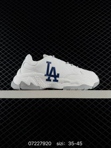 MLB LA Big Ball Chunky White Navy Blue Grey EU 35-45 Sneaker Casual Sneakers - Unisex