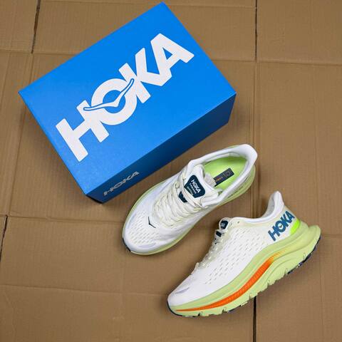 HOKA ONE ONE Kawana White Lime Green Orange Blue Running Shoe Running Sneakers (BS-86923)