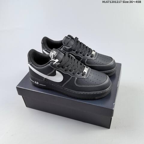 Nike Air Force 1 07 Black White Beige EU 36-45 Sneaker - Unisex (BS-62615)