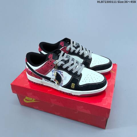 Nike Dunk Low Retro DIY Year Of The Horse White Black Red Gray EU 36-45 Skate Shoe - Unisex (BS-62070)