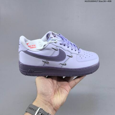 Nike Air Force 1 Light Purple Dark Purple Silver White EU 36-45 Sneaker - Unisex (BS-60689)