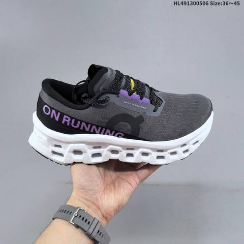 On Cloudmonster 3 Grey Black Purple White Yellow EU 36-45 Running Shoe Running Sneakers - Unisex (BS-69577)