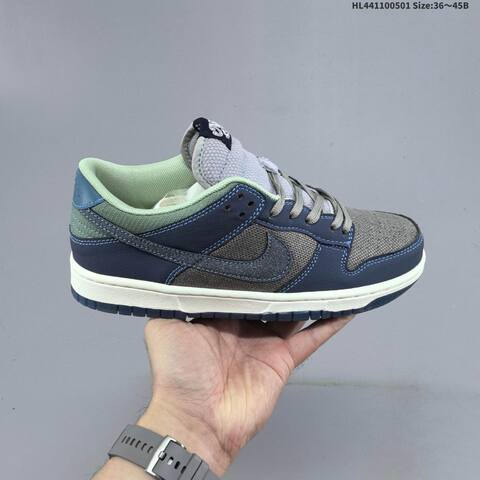 Nike SB Dunk Low Navy Blue Grey Mint Green Off White EU 36-45 Skate Shoe - Unisex (BS-60542)