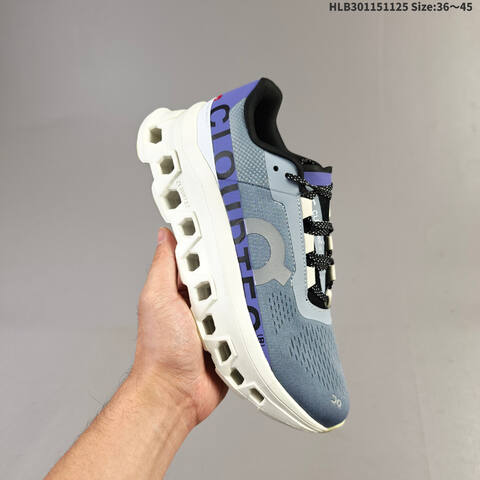 On Cloudmonster Grey Purple White Orange Black EU 36-45 Running Shoe Running Sneakers - Unisex (BS-69767)