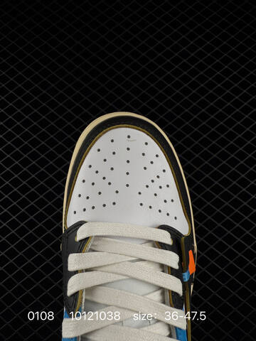 Jordan Air Jordan 1 Low Off White White Blue Black Cream Orange EU 36-47 5 Sneaker - Unisex (BS-79871)