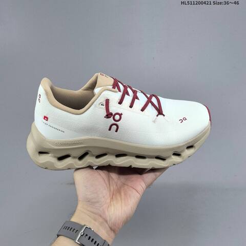 On Cloudtilt White Beige Burgundy EU 36-46 Running Shoe Running Sneakers - Unisex (BS-69590)