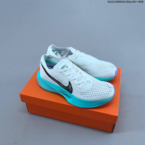 Nike ZoomX Vaporfly Next 3 White Black Turquoise Purple EU 36-45 Running Shoe - Unisex (BS-60749)