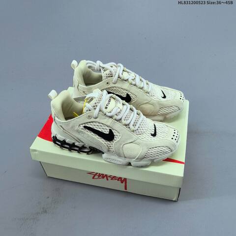 Nike Stussy x Air Zoom Spiridon Cage 2 Beige Black White EU 36 45 Sneaker EU 36-45 - Unisex (BS-60186)